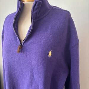Polo by Ralph Lauren Purple Zip-Up Sweater
